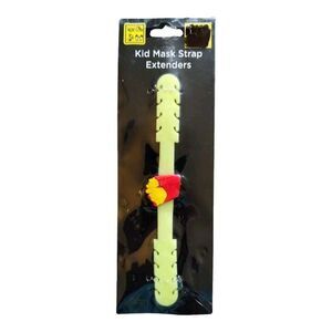 Kid's Silicone Adjustable Mask Strap Extender Lime Green Yellow French Fries